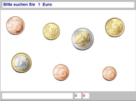 Aufgabenbild Modul Umgang mit Geld: Kennlernen Münzen